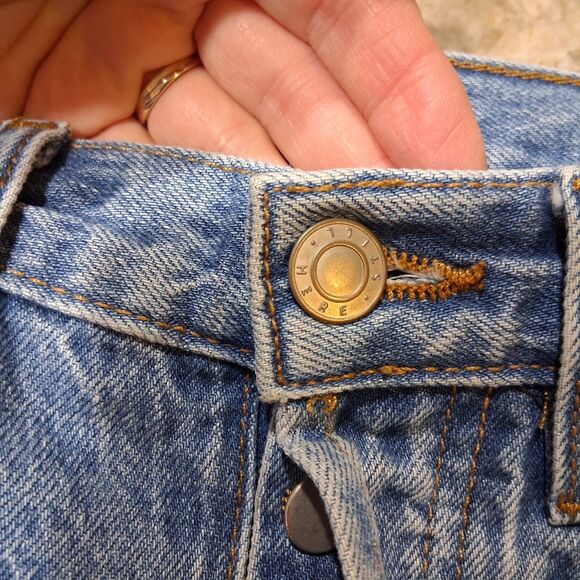 Still Here Childhood Jeans Hand Painted Line Blue Wash Stones & Rocks Size 24 - Picture 9 of 15